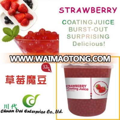 Taiwan bubble tea Strawberry coating juice boba