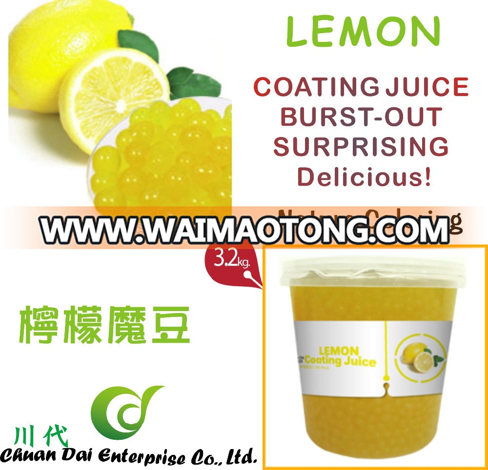 Taiwan bubble tea Lemon coating juice boba